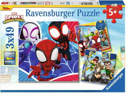 RAVENSBURGER Puzzle Spidey 3x49 dílků