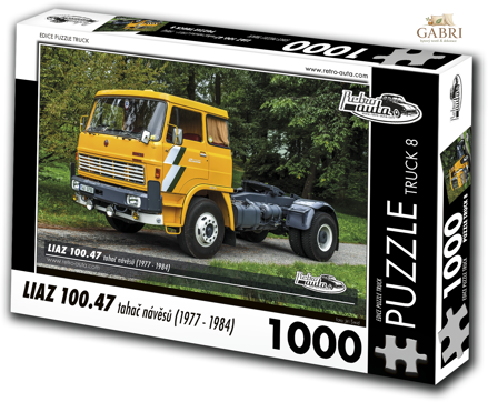 RETRO-AUTA Puzzle TRUCK č.8 Liaz 100.47 tahač návěsů (1977-1984) 1000 dílků