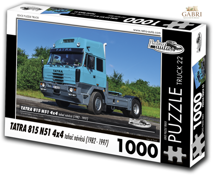 RETRO-AUTA Puzzle TRUCK č.22 Tatra 815 N51 4x4 tahač návěsů (1982-1997) 1000 dílků