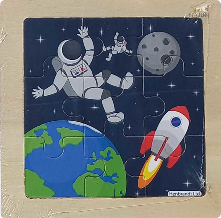 Dřevěné puzzle Vesmír: Nad Zemí 9 dílků