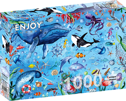 ENJOY Puzzle Hluboké modré moře 1000 dílků