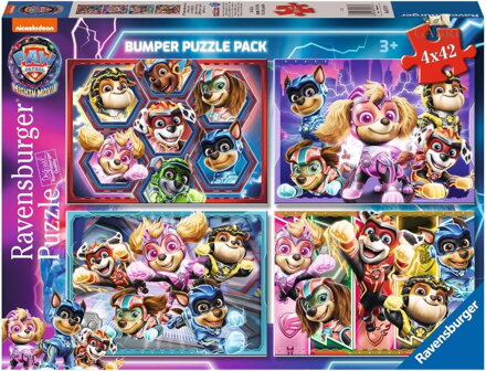 RAVENSBURGER Puzzle Tlapková patrola ve velkofilmu 4x42 dílků