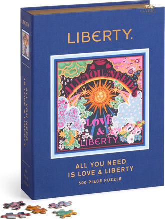GALISON Čtvercové puzzle Liberty: Všechno, co potřebuješ, je láska a volnost 500 dílků