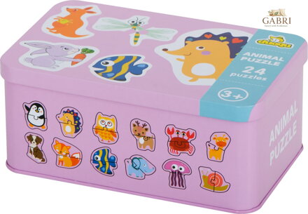 KIK Puzzle v boxu Zvířátka 24 dílků