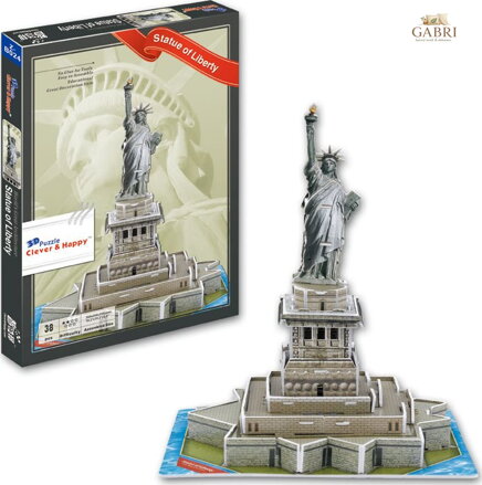 CLEVER&HAPPY 3D puzzle Socha Svobody 38 dílků