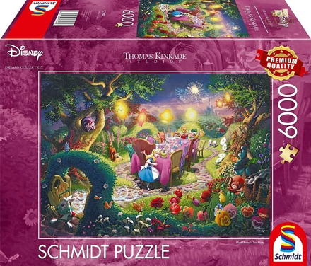 SCHMIDT Puzzle Alenka v říši divů: Čajový dýchánek šíleného kloboučníka 6000 dílků