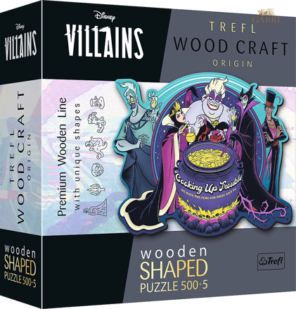 TREFL Wood Craft Origin puzzle Villains: Kujeme pikle 505 dílků