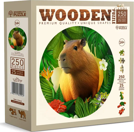 WOODEN CITY Dřevěné puzzle Kapybara 250 dílků