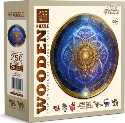 WOODEN CITY Dřevěné puzzle Modrý zvěrokruh 250 dílků