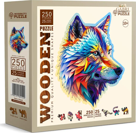 WOODEN CITY Dřevěné puzzle Nóbl vlk 250 dílků