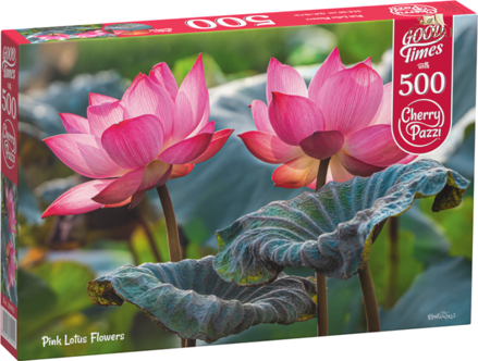 CHERRY PAZZI Puzzle Růžové květy lotusu 500 dílků