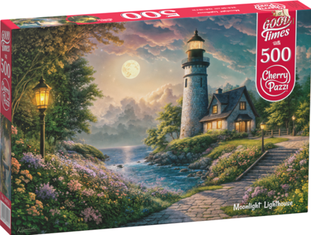 CHERRY PAZZI Puzzle Maják za svitu Měsíce 500 dílků