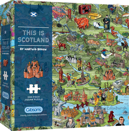 GIBSONS Puzzle Toto je Skotsko 1000 dílků