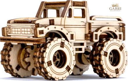WOODEN CITY 3D puzzle Superfast Monster Truck 4