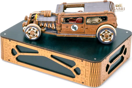 WOODEN CITY 3D puzzle Automobil Hot Rod Limitovaná edice 142 dílků