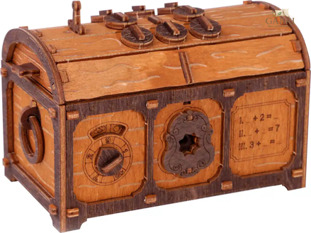 WOODEN CITY 3D dřevěné puzzle Escape room: Truhla s pokladem 165 dílků