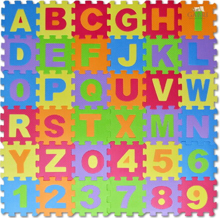 Pěnové puzzle Písmena a čísla (14,5x14,5)