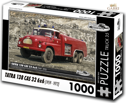 RETRO-AUTA Puzzle TRUCK č.35 Tatra 138 CAS 32 6x6 (1959 - 1972) 1000 dílků