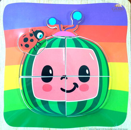 Dřevěné vkládací puzzle Cocomelon 6 dílků