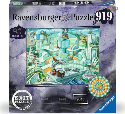 RAVENSBURGER Únikové EXIT puzzle Kruh: Anno 2083, 919 dílků