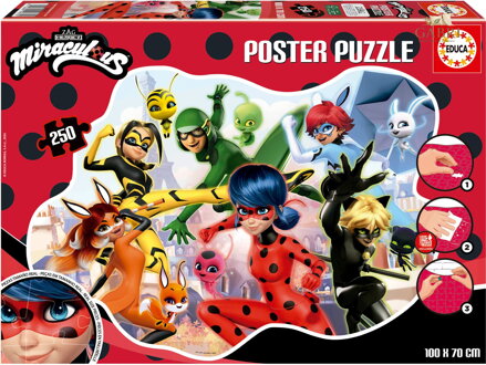 EDUCA Poster puzzle Kouzelná Beruška a Černý Kocour 250 dílků