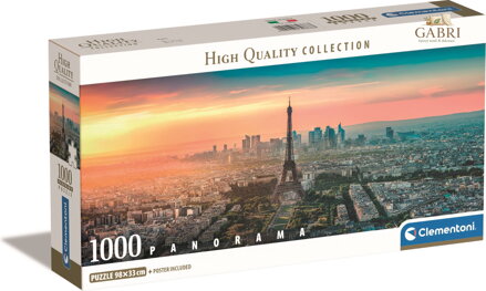 CLEMENTONI Panoramatické puzzle Paříž 1000 dílků