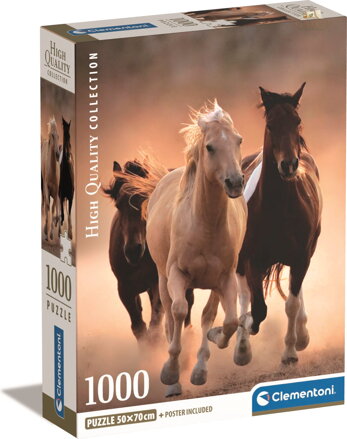 CLEMENTONI Puzzle Běžící koně 1000 dílků