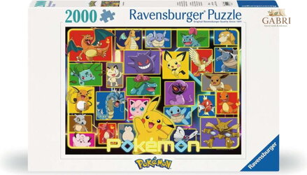 RAVENSBURGER Puzzle Zářící Pokémoni 2000 dílků