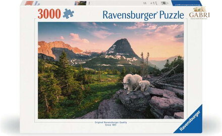 RAVENSBURGER Puzzle Alpská koza s mládětem 3000 dílků