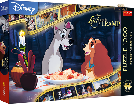 TREFL Puzzle Premium Plus Iconic Moments: Lady a Tramp 1000 dílků