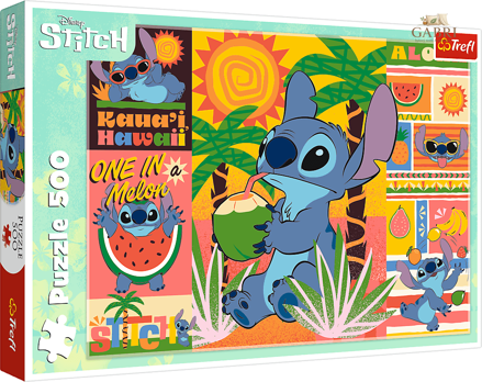 TREFL Puzzle Lilo & Stitch: Dovolená se Stitchem 500 dílků