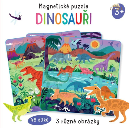 Svojtka & Co. Magnetické puzzle Dinosauři 3x16 dílků