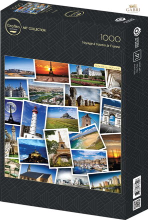 GRAFIKA Čtvercové puzzle Plavba přes Francii 1000 dílků