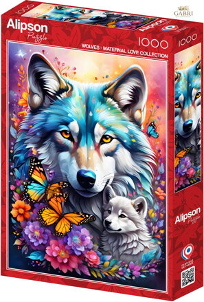ALIPSON Puzzle Mateřská láska: Vlci 1000 dílků