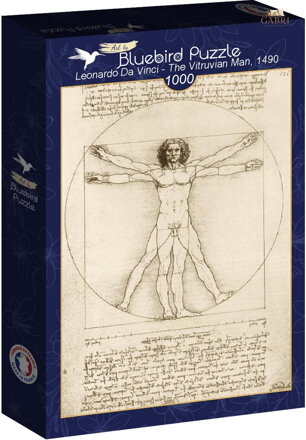 BLUEBIRD Puzzle Vitruviánský muž 1000 dílků Leonardo Da Vinci