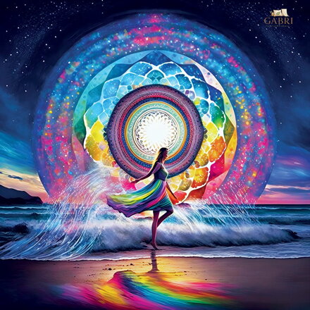 YAZZ Čtvercové puzzle Taneční mandala 1023 dílků