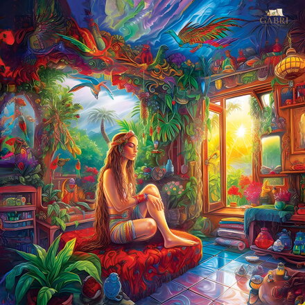 YAZZ Čtvercové puzzle Doma v nebi 1023 dílků