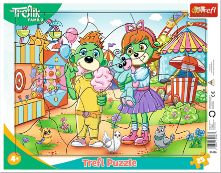 Puzzle Treflíci v zábavním parku 25 dílků