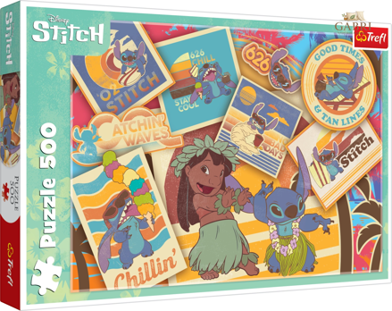 TREFL Puzzle Lilo & Stitch: Razítka 500 dílků