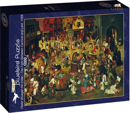 BLUEBIRD Puzzle Boj mezi karnevalem a půstem (1559) 1000 dílků
