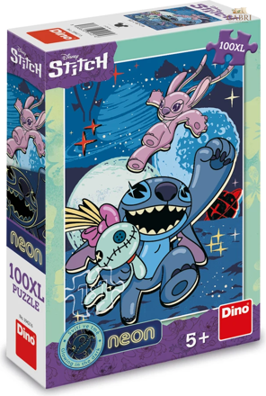 DINO Svítící puzzle Stitch XL 100 dílků