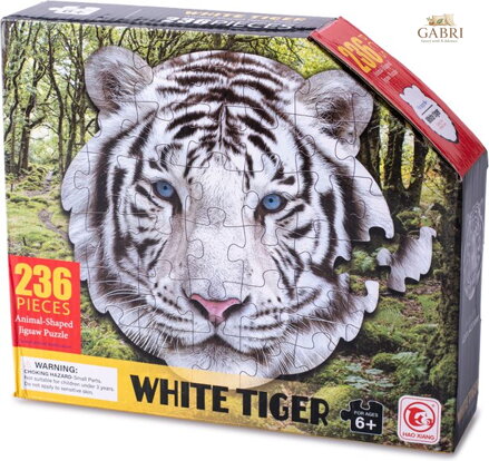 Obrysové puzzle Bílý tygr 236 dílků