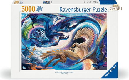 RAVENSBURGER Puzzle Draci: Den a noc 5000 dílků