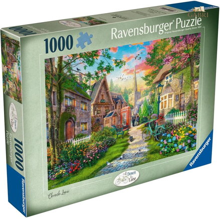 RAVENSBURGER Puzzle Procházka venkovskou uličkou 1000 dílků