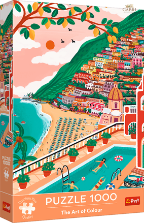 TREFL Puzzle Premium Plus The Art of Colour:  Positano, Itálie 1000 dílků
