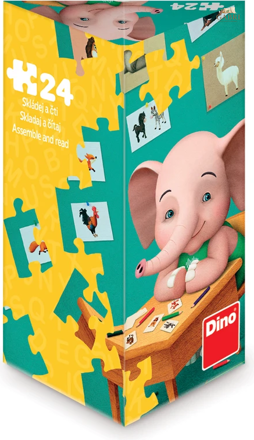 DINO Puzzle s pohádkou Sloník Mio  24 dílků