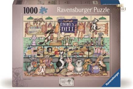 RAVENSBURGER Puzzle Digbyho uzeniny a zvířecí veselí 1000 dílků