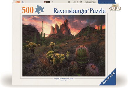 RAVENSBURGER Puzzle Kaktusy za soumraku 500 dílků