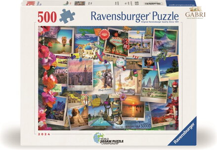 RAVENSBURGER Puzzle Cestovatelské poklady 500 dílků