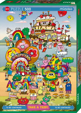 HEYE Puzzle Na výletě: Jon Burgerman 500 dílků